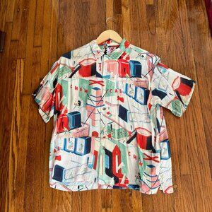 BRAND NEW  WOT - CHEM FACTORY CAMP COLLAR SHIRT (S)